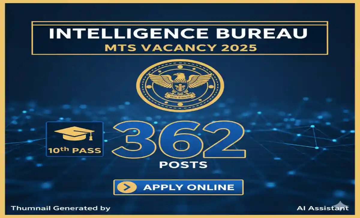 Intelligence Bureau MTS Vacancy 2025
